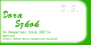 dora szkok business card